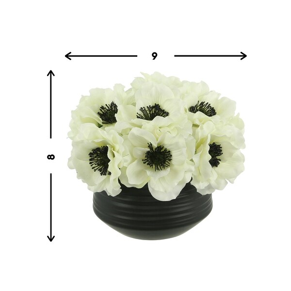 Anemone Floral Arrangement in a Small Planter