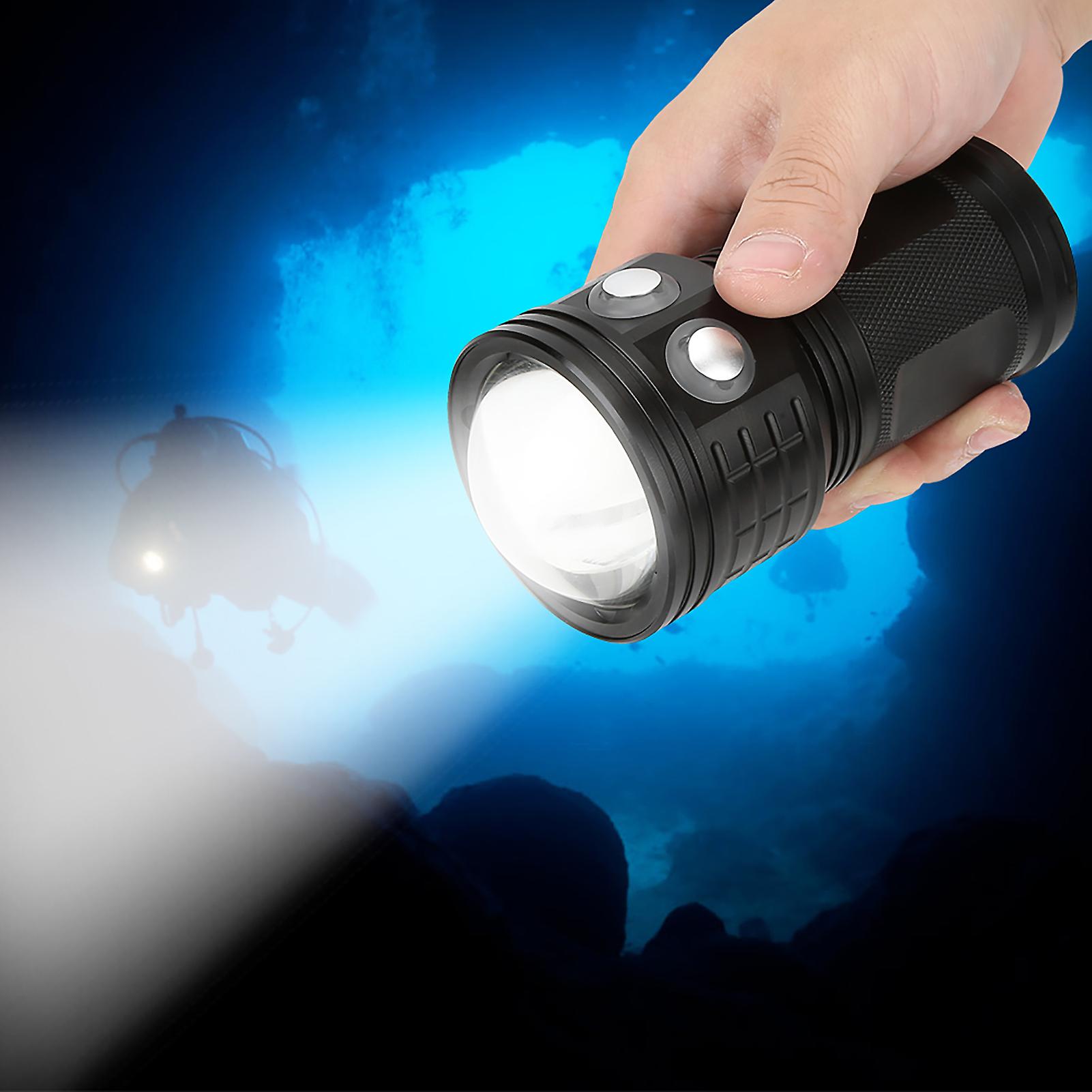 QX3 400LM Waterproof LED Flashlight COB Underwater 100M Photography Video Diving Fill Light Torch