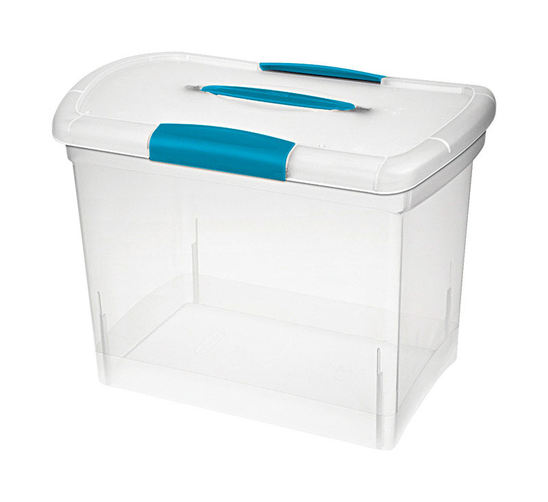 Sterilite Nesting ShowOffs 2.7 cu ft Clear Storage Box 11.5 in. H X 9.75 in. W X 15.25 in. D Stackab