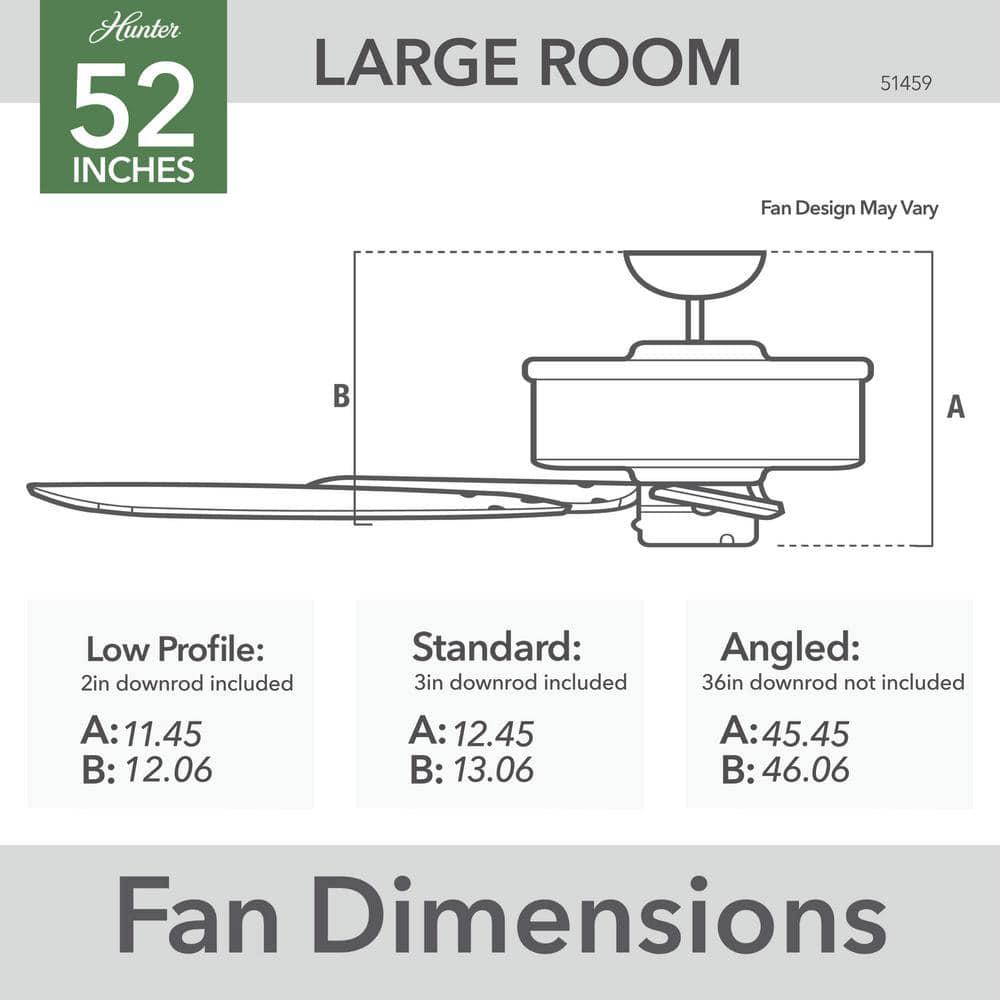 Hunter Windbound 52 in IndoorOutdoor Matte Black Ceiling Fan