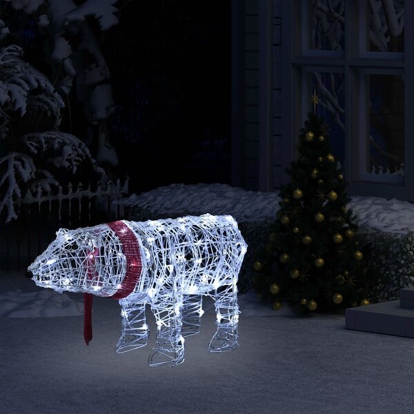 vidaXL Christmas Light Decoration Bear 45 LEDs 28x7.9x15 Acrylic