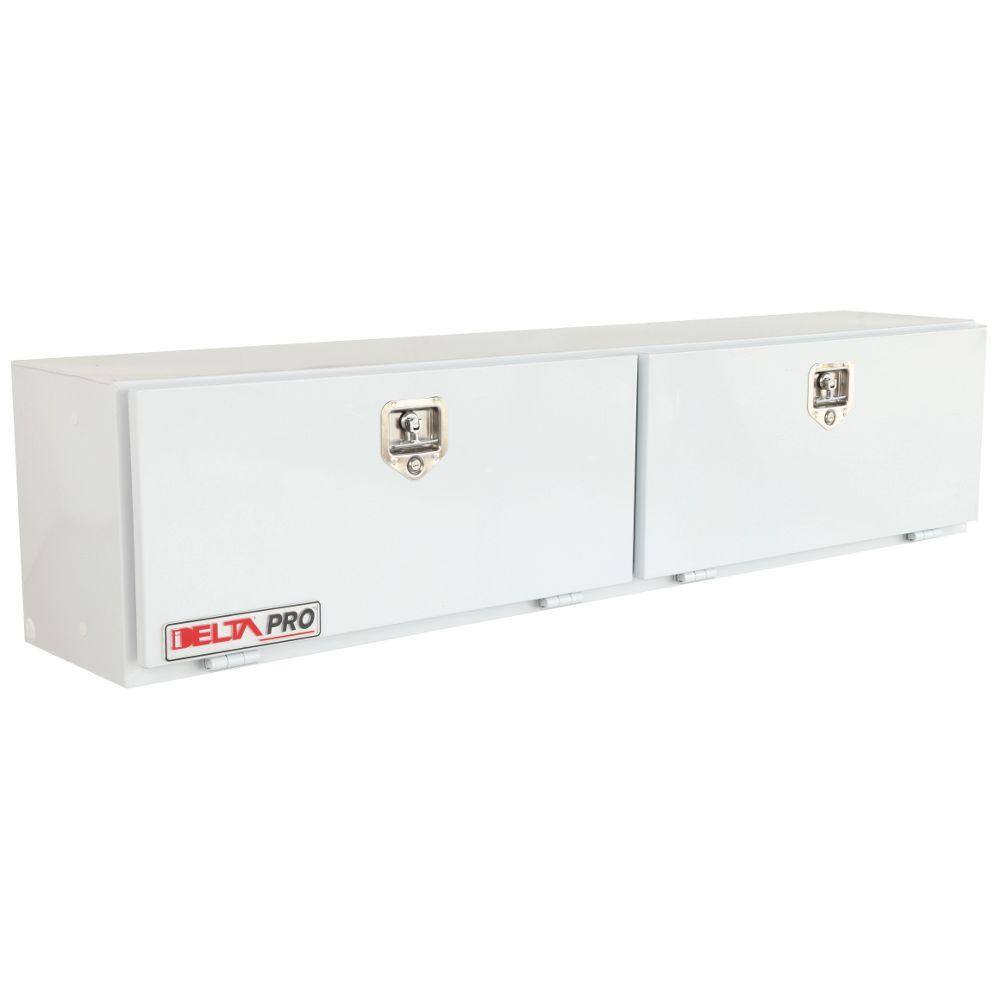 Delta 96 White Steel Full Size Top Mount Truck Tool Box 579000