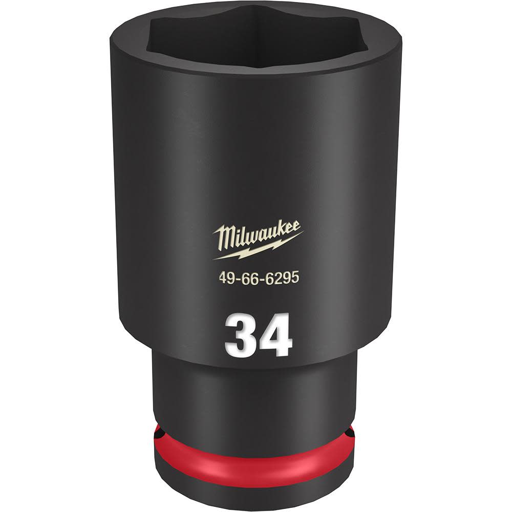 Milwaukee SHOCKWAVE Impact Duty Socket 1/2 Drive 34MM Deep 6 Point 49-66-6295 from Milwaukee