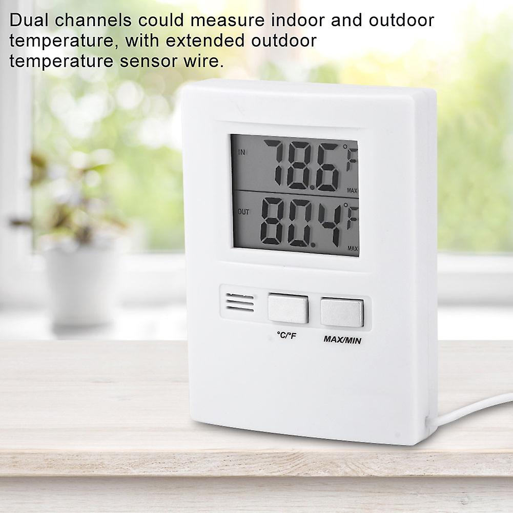 High Precision Lcd Digital Indoorandoutdoor Thermometer Temperature Meter Tester Battery Powered