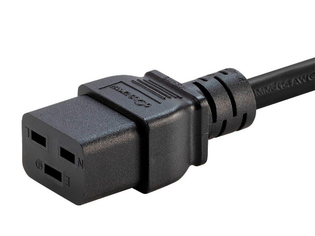 Monoprice Heavy Duty Extension Cord 6 Feet Black Nema L6 20p To Iec 60320 C19 For Computers Servers Monitors To A Pdu Or Ups In Data Center