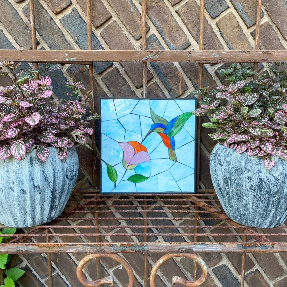 Hummingbird & Flower Stepping Stone