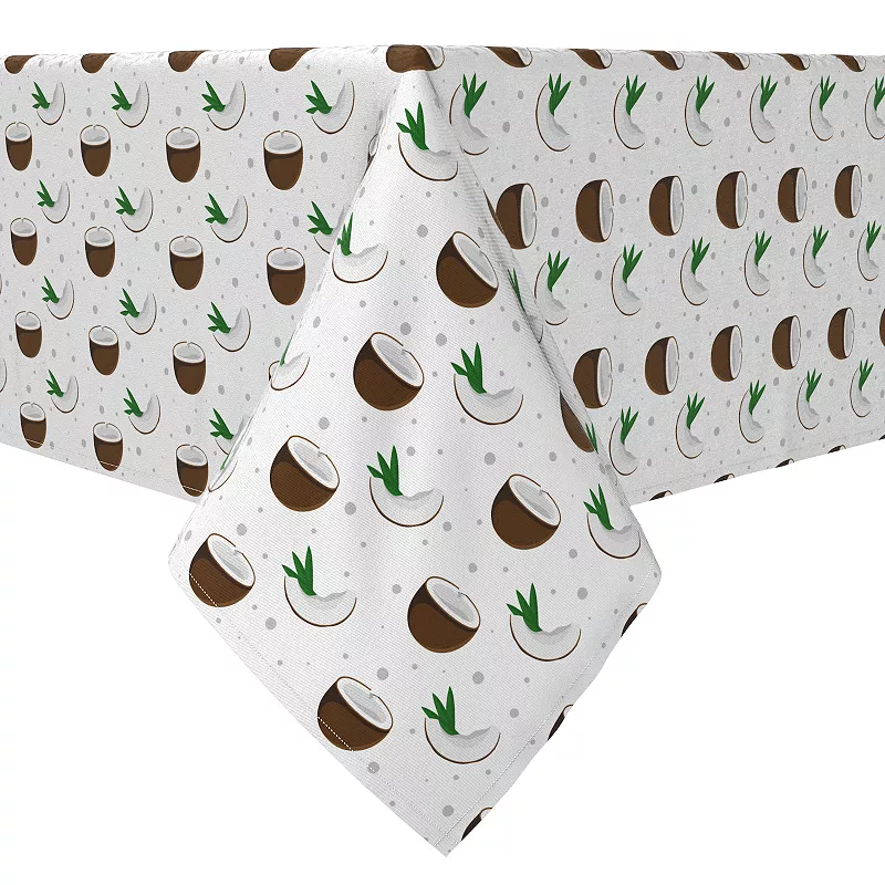 Rectangular Tablecloth， 100% Cotton， 60x104， Coconut Tropics