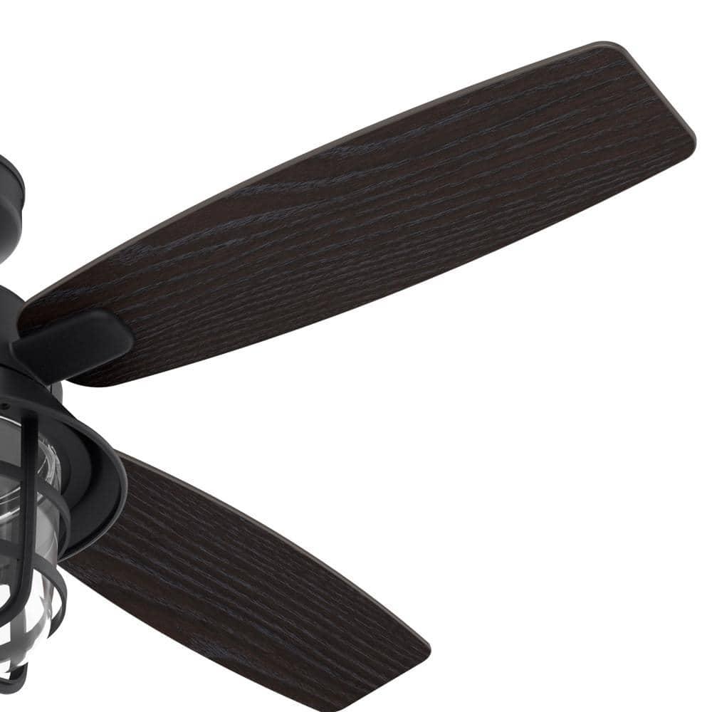 Hunter Port Royale 52 in LED IndoorOutdoor Natural Iron Ceiling Fan with Light and Remote