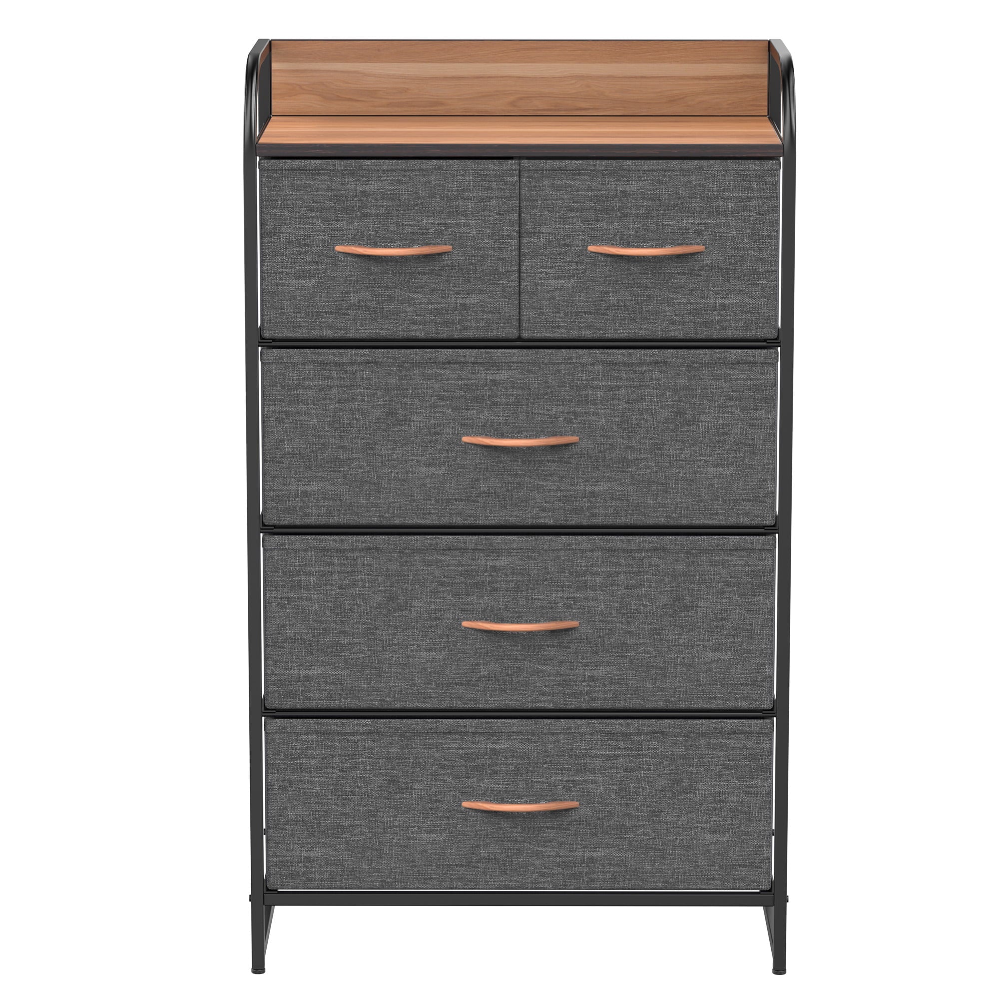 YITAHOME Modern 5 Drawers Gray Dresser Room Unit Organizer