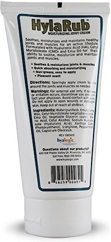 Hylarub Hyaluronic Acid Joint and Muscle Support Cream， 6-oz bottle