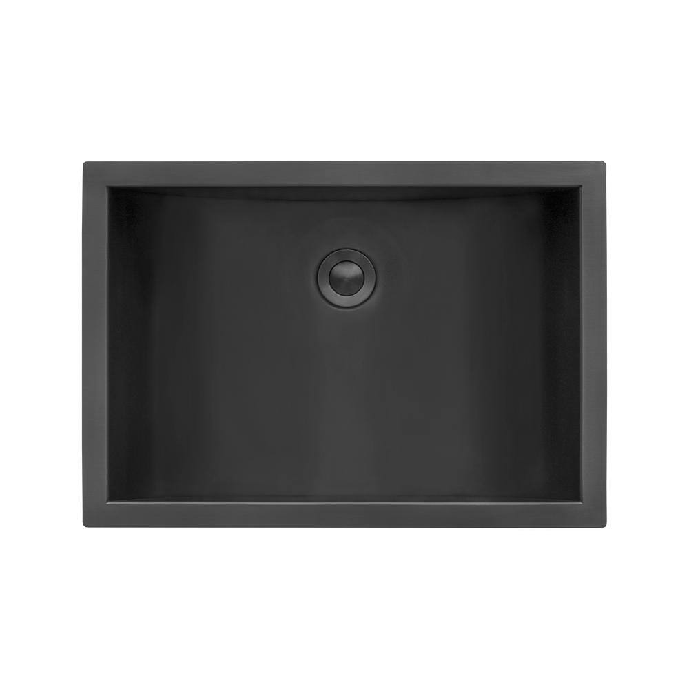 Ruvati Ariaso 16 in. x 11 in. Bathroom Sink Undermount Gunmetal Black Stainless Steel RVH6107BL