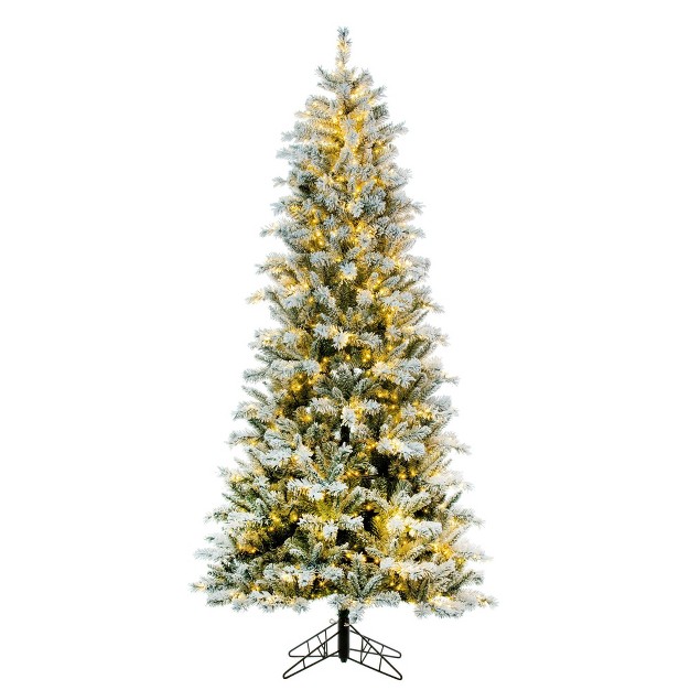 Frosted Glacier Pine Artificial Pre-lit Christmas Tree With Lightly Frosted Tips