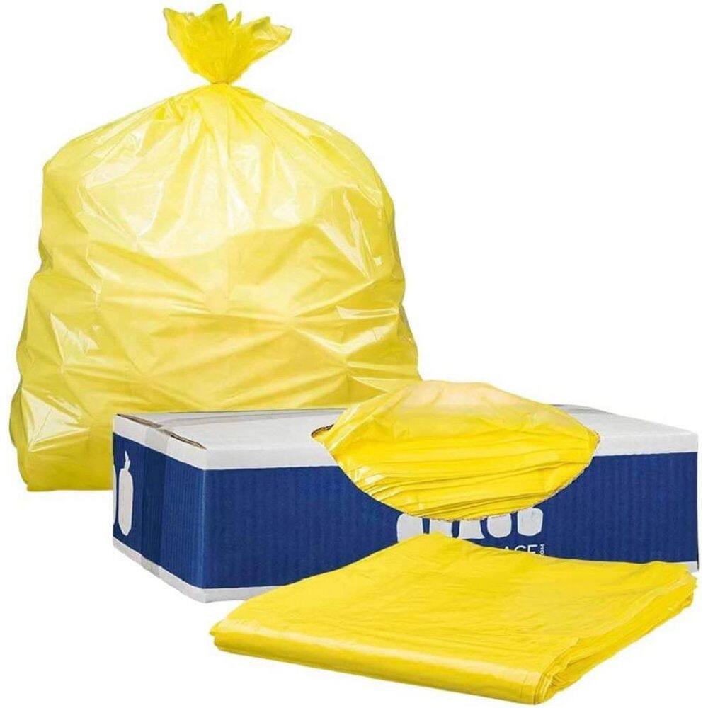 Plasticplace 32-33 Gal. Yellow Trash Bags (Case of 100) W33Y15