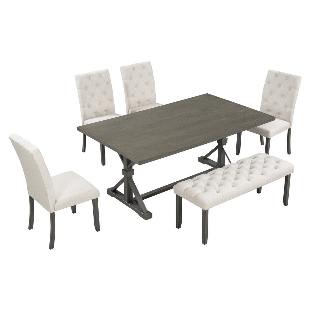 6 Piece Dining Table Set  72\