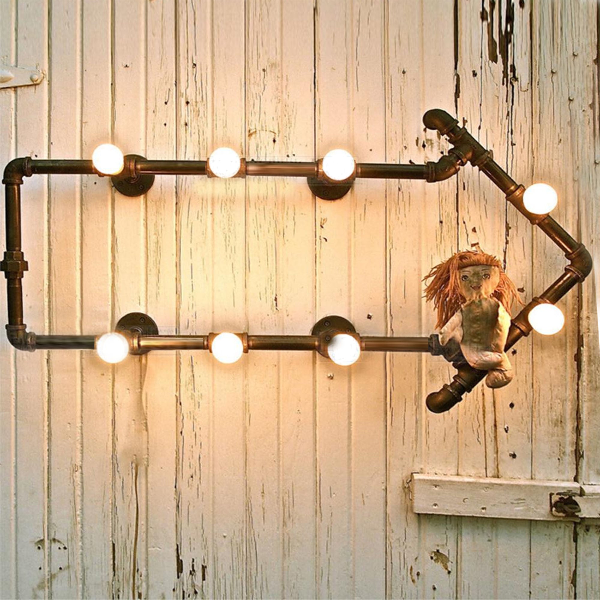 8 Heads Arrow Pipes Industrial Wall  Lamp  Cy-Bd-048