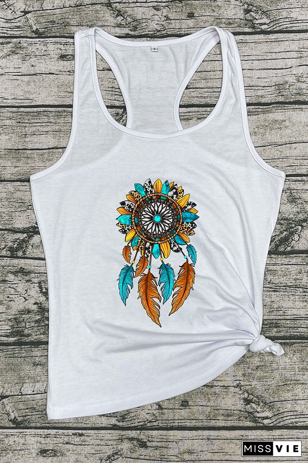 Sunflower Dreamcatcher Graphic Tank Top