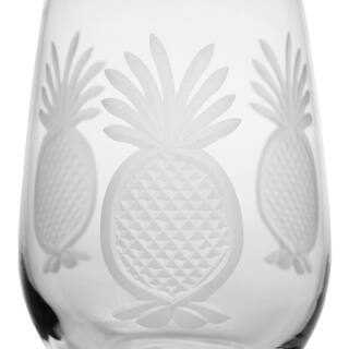 Rolf Glass Pineapple 12 oz. Clear White Wine Glass (Set of 4) 205427-S4