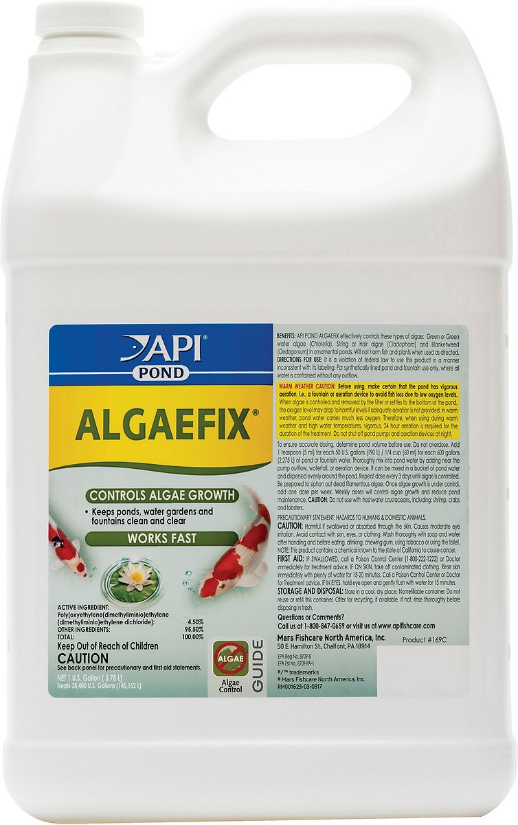 API Pond Algaefix Algae Control Solution， 1-Gallon