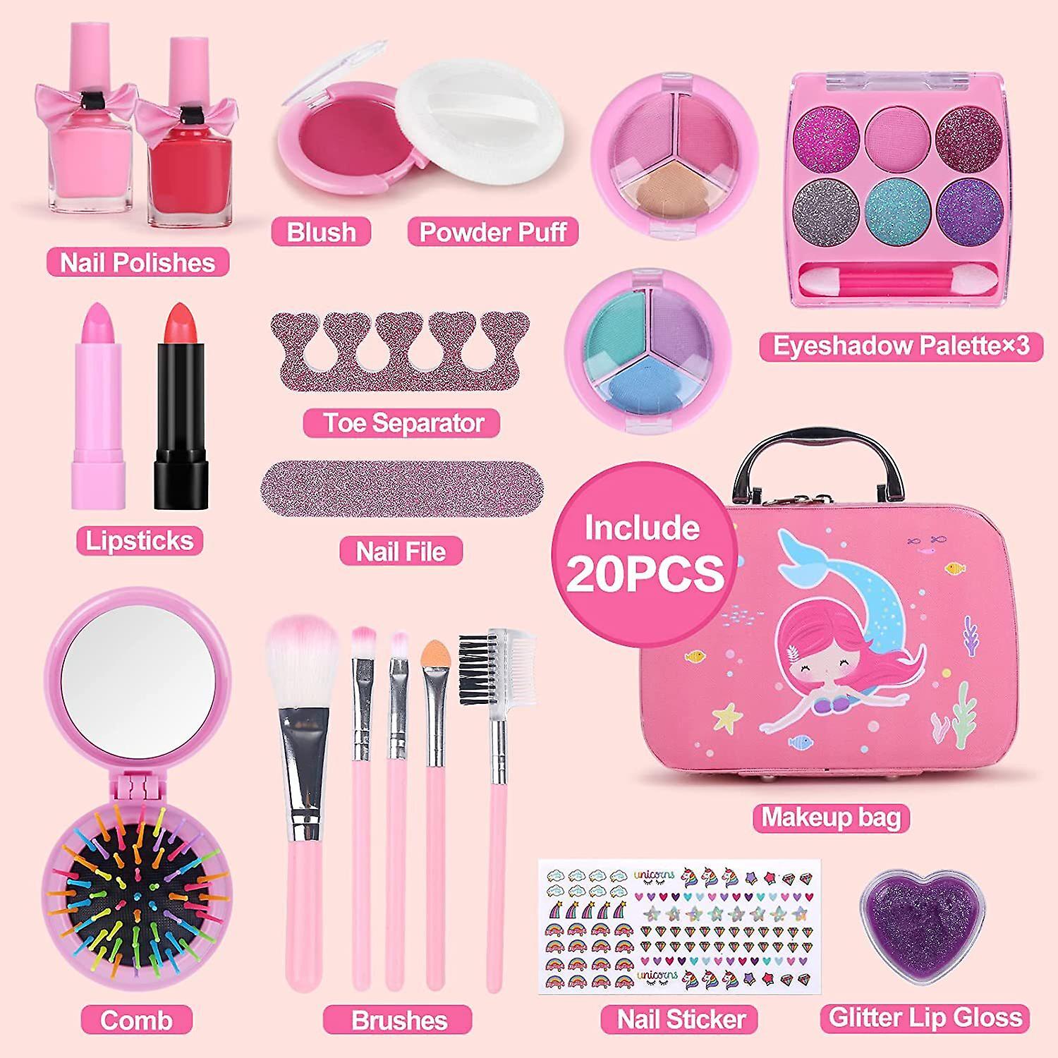 Make-up Toy Box Girls Birthday Gifts Set Open Suitcase