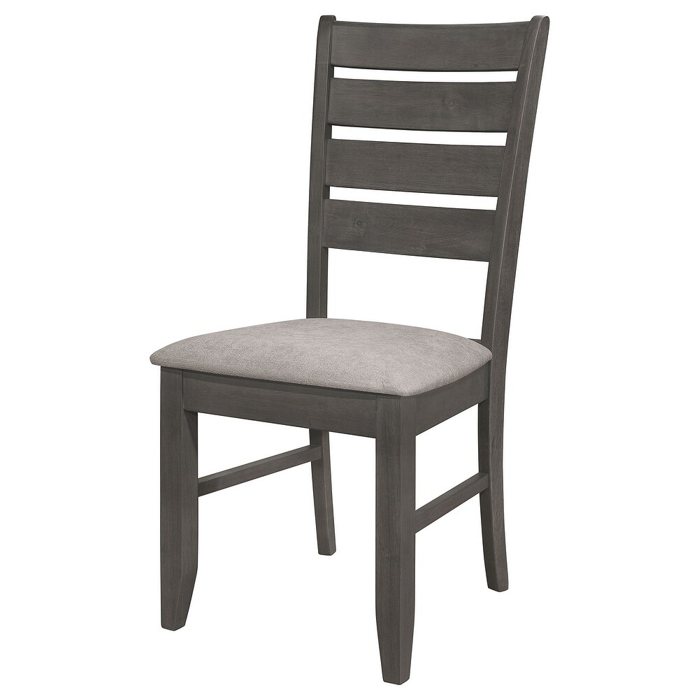 Coaster Furniture Dalila Ladder Back Side Chairs Brown And Grey (Set of 2)   19.25'' x 22.25'' x 40.25''