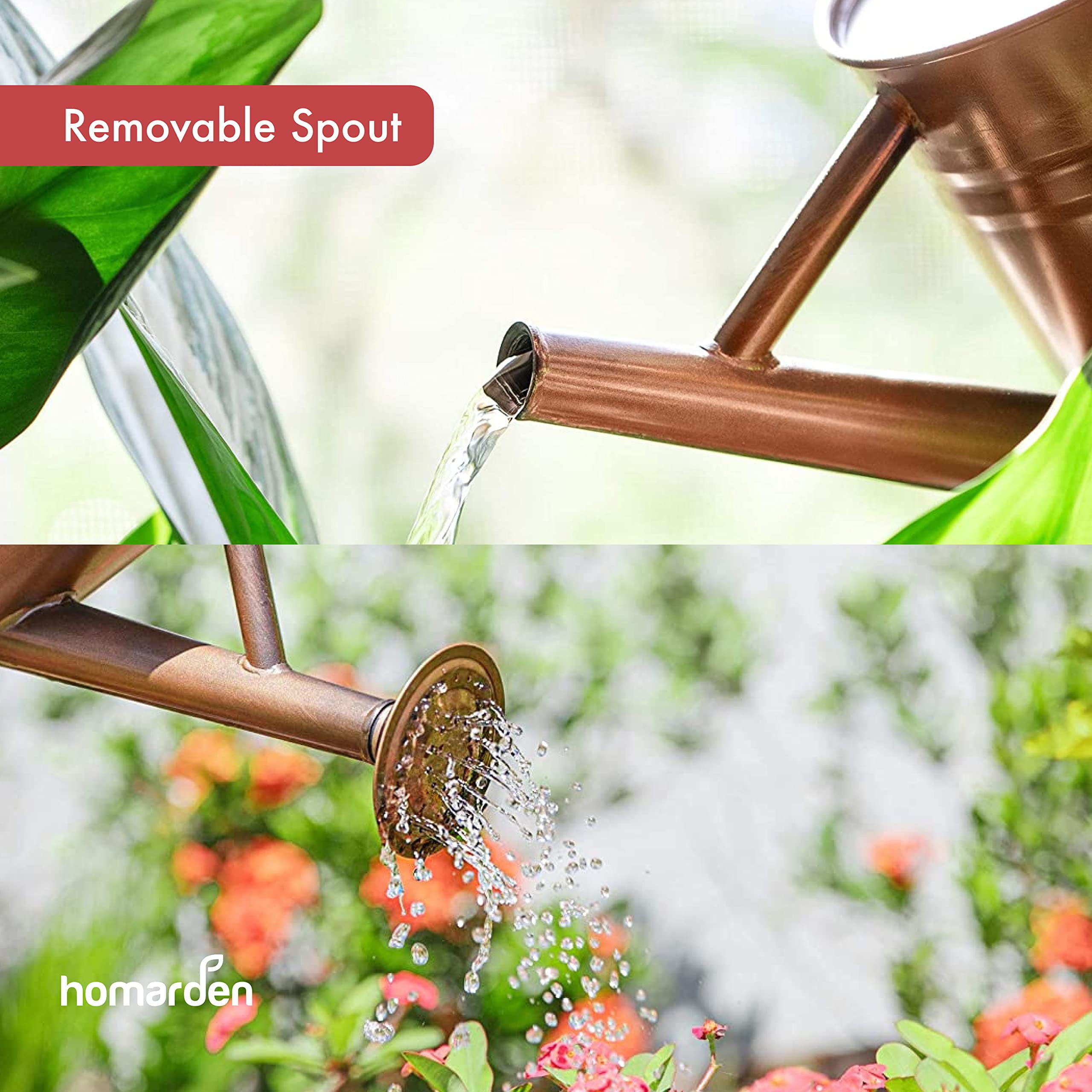 Watering Can - Metal Watering Can With Removable Spout, Perfect Plant Watering Can