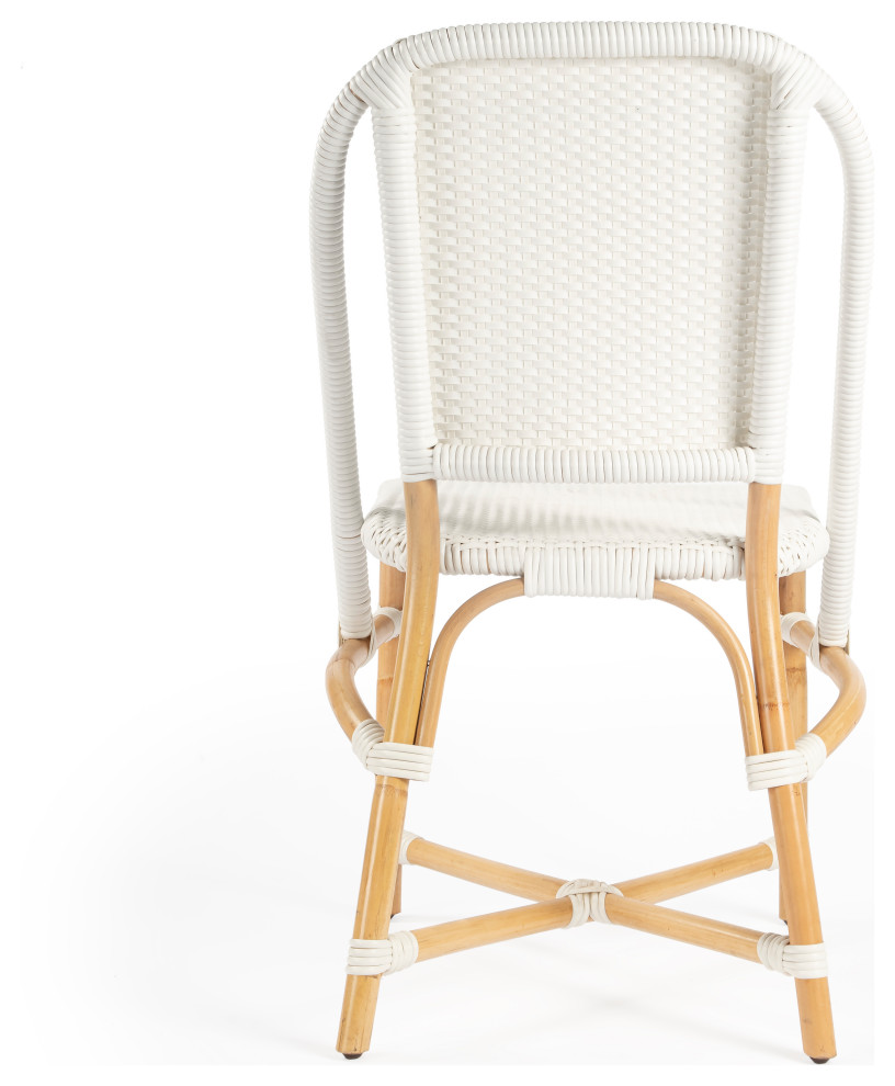 Tenor White and Black Rattan Side Chair   Tropical   Dining Chairs   by Butler Specialty Company  Houzz