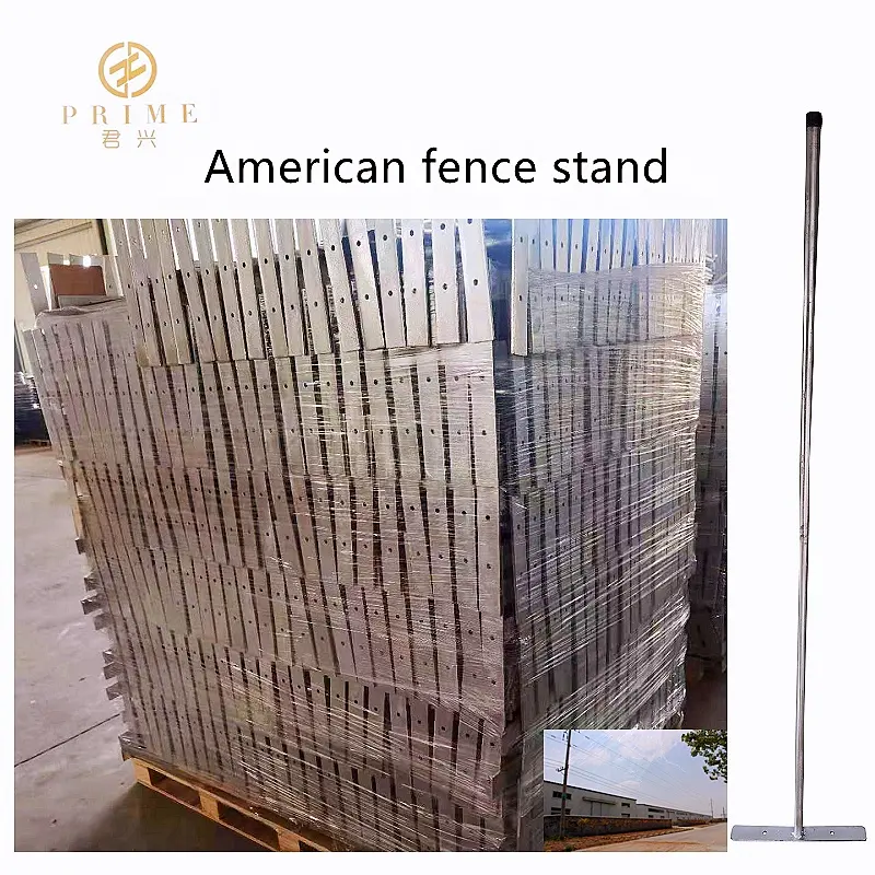 1800mm Silver fence Column with plate Standing Support for US fence factory supply indoor outdoor 32 mm pipe matching