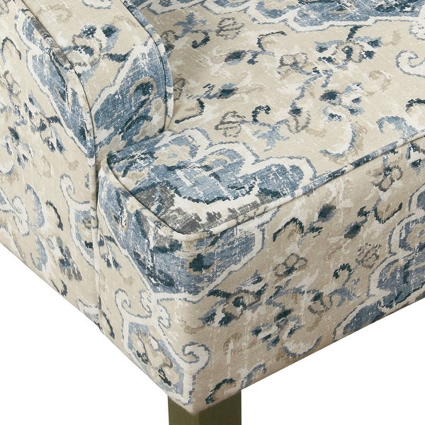 Porch and Den Holman Medallion Pattern Upholstered Swoop Armchair