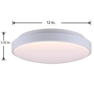 SMRTLite by NBG HOME 12 in. Integrated Selectable LED RGBW Flush-Mount DS18977