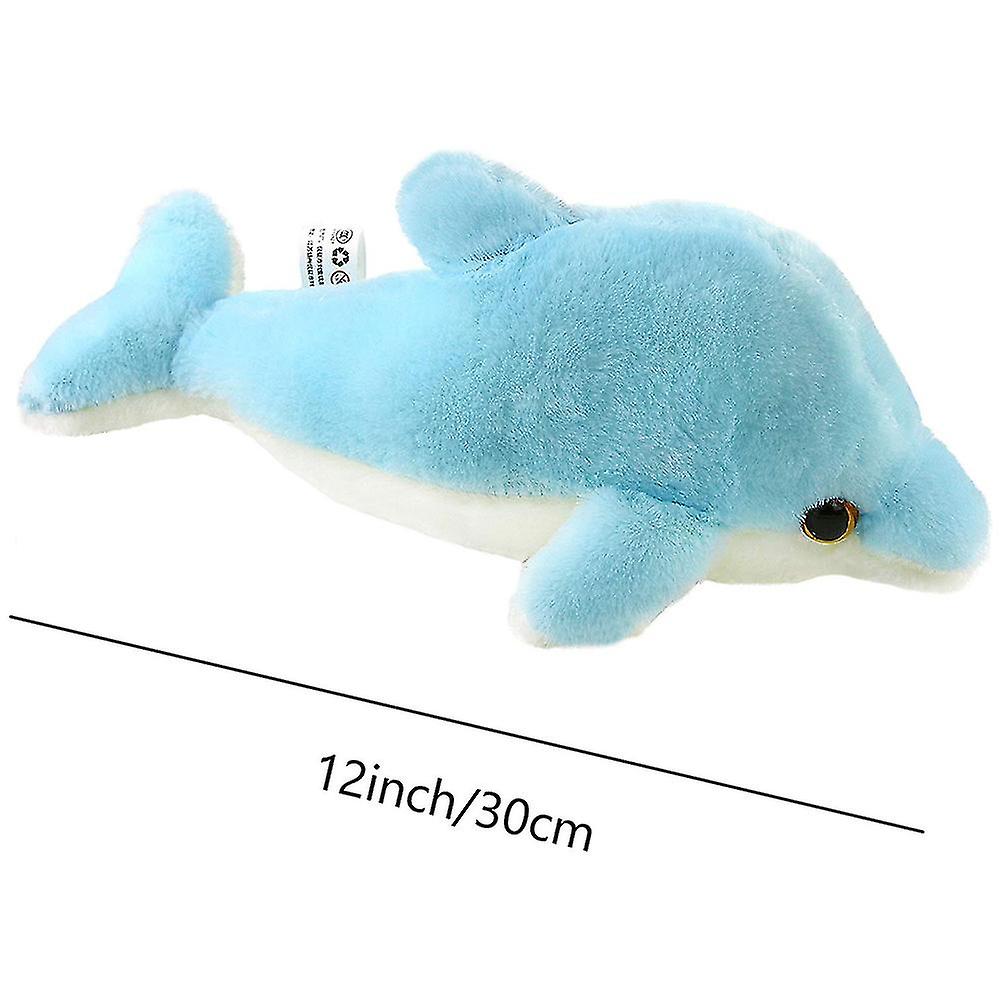 Cute LED Dolphin Stuffed Animal Night Light Colorful Glowing Dolphin Soft Plush Toys Kids Girl Gift