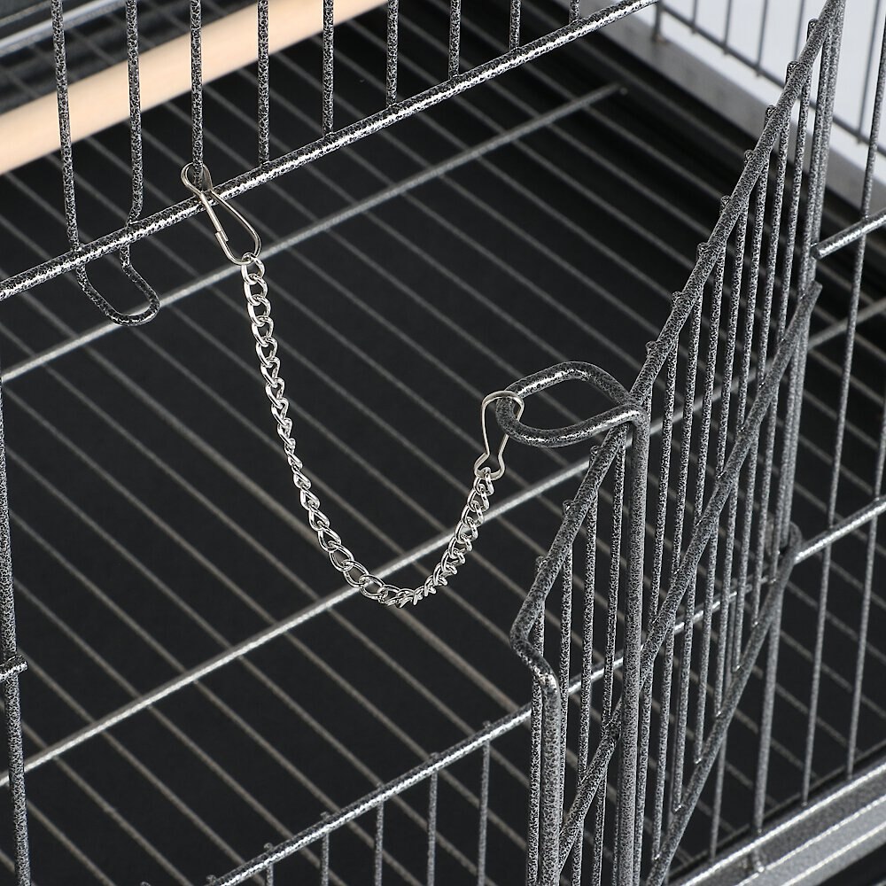 🔥(Last Day Sale 70% OFF) 💥CLEARANCE SALE💥Yaheetech 52-in Rolling Bird Cage， Hammered Black， Large