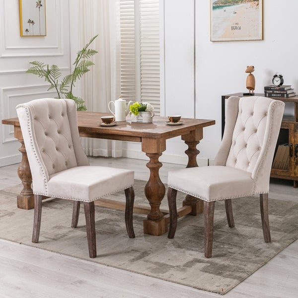 Wingback Dining Chairs- Set of 2