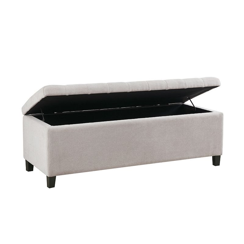 Madison Park Shandra Top Soft Close Tufted Storage Ottoman