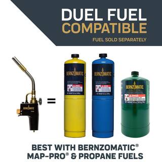 Bernzomatic Max Performance Torch Compatible with Map-Pro and Propane Gas and Instant StartStop Ignition TS8000T