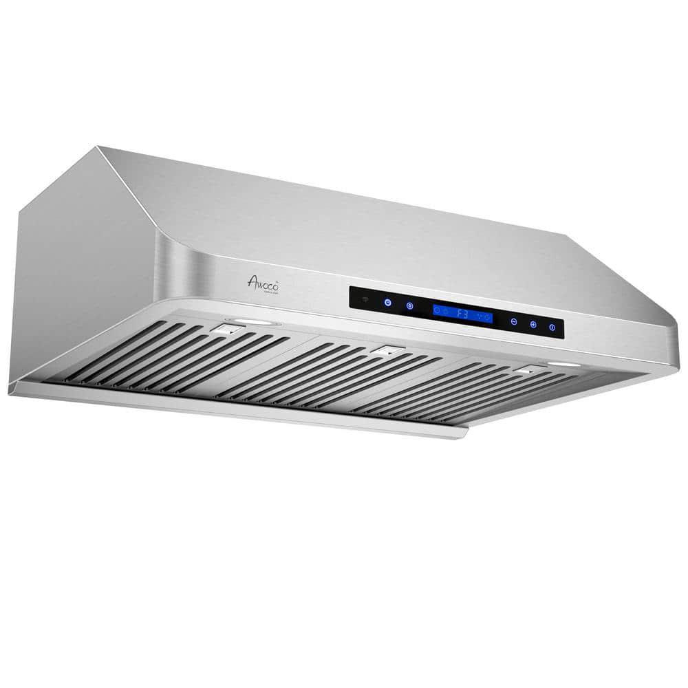 AWOCO  Series 30 in 1000 CFM Ducted Under Cabinet Range Hood in Stainless Steel with Remote Control