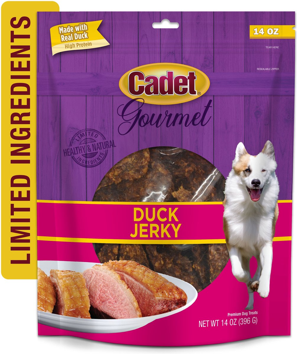 Cadet Gourmet Duck Jerky Dog Treat， 14-oz bag