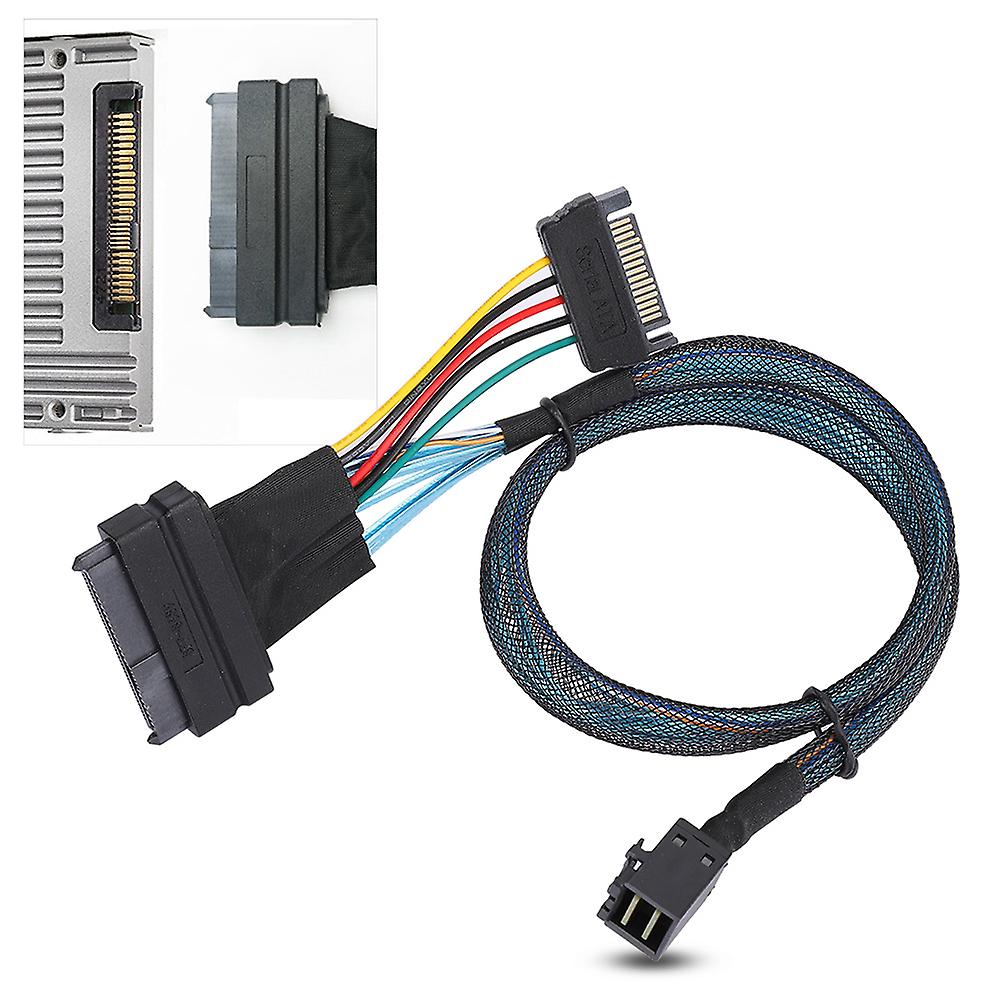 Sas Cable Sff8643 To Sff8639 15p Power Line Mini Server Connector Hdd Adapter