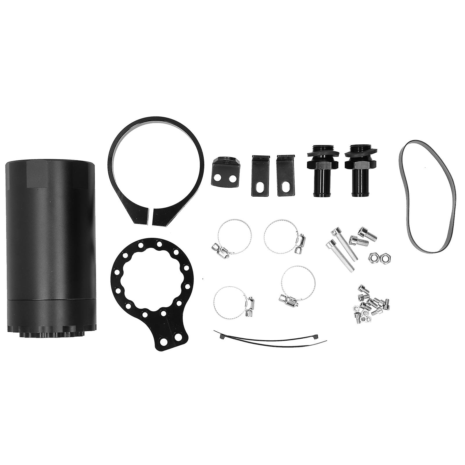 Car Baffled Oil Catch Can Reservoir Kit With Mounting Accessory Rsocc020 Universalblack