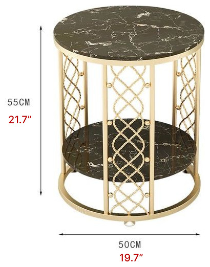 Marble Wrought Round Small Coffee Table   Contemporary   Coffee Tables   by Miron Demid LLC  Houzz