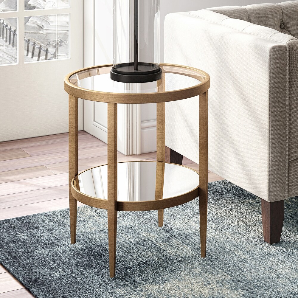 Silver Orchid Carol Mirrored Side Table