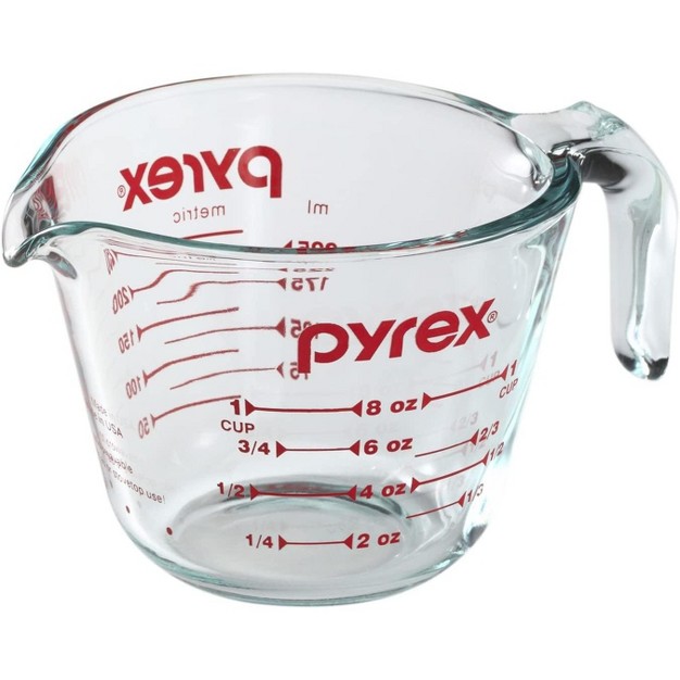 Pyrex Prepware 2 piece Glass Measuring Set 1 And 2 cup 2 Pack Clear