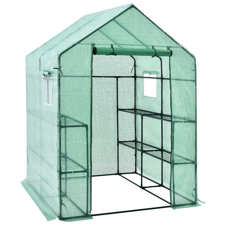 Premium 56-Inch Walk-In Large Garden Greenhouse W/ Observation Windows