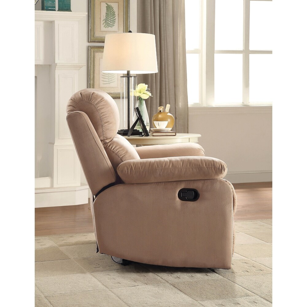 Recliner with Motion Reclining Mechanism and Pillow Top  External Latch Handle for Family Living Room Etc