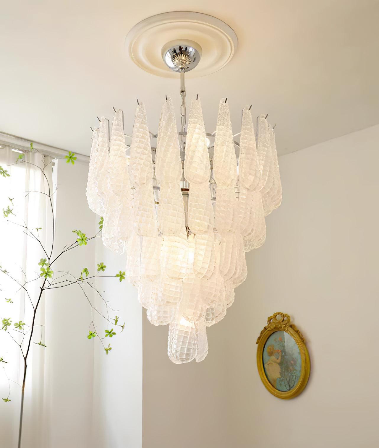 Grid Glass Waterfall Chandelier