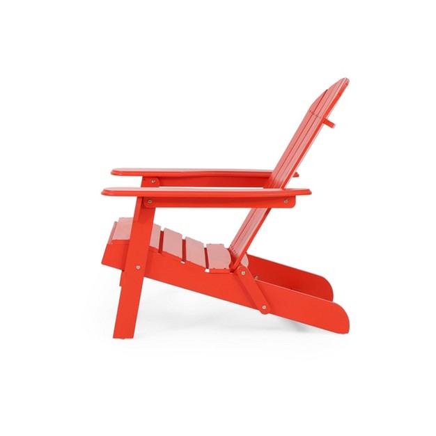 Malibu Outdoor Acacia Wood Adirondack Chair Red Christopher Knight Home