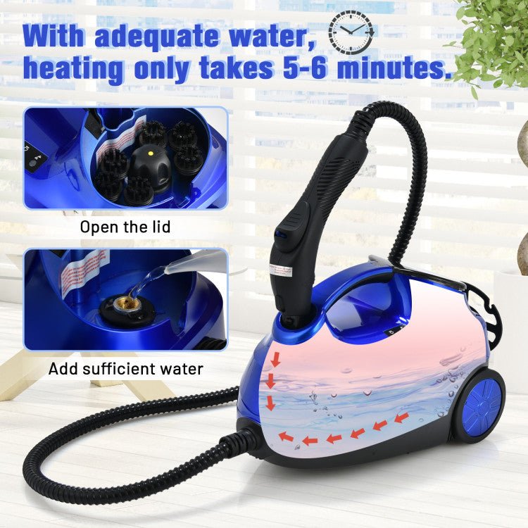 Powerful 2000W Multi-Purpose Steam Cleaner Mop W/ 19 Accessories