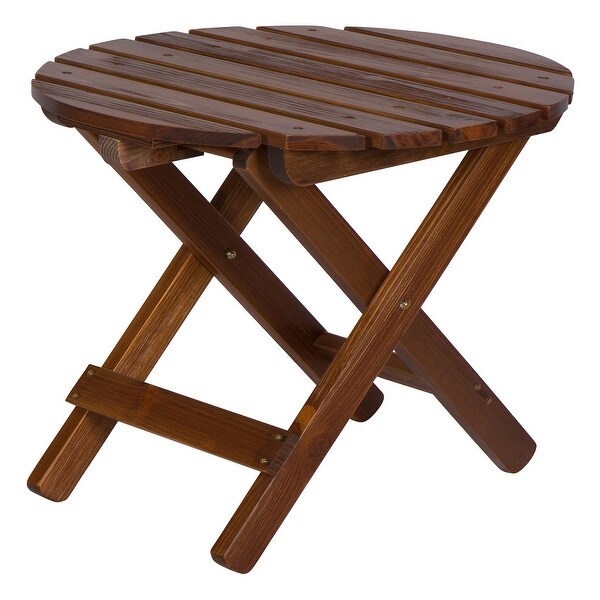 Porch and Den All Weathered Round Adjustable Folding Table