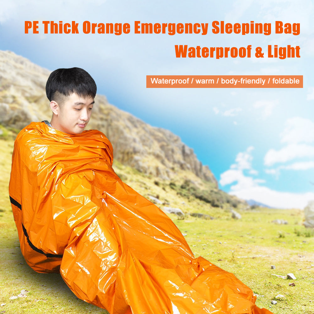 Reusable Emergency Sleeping Bag Survival Blanket Camping Tent Thermal Waterproof Outdoor Emergency Equipment