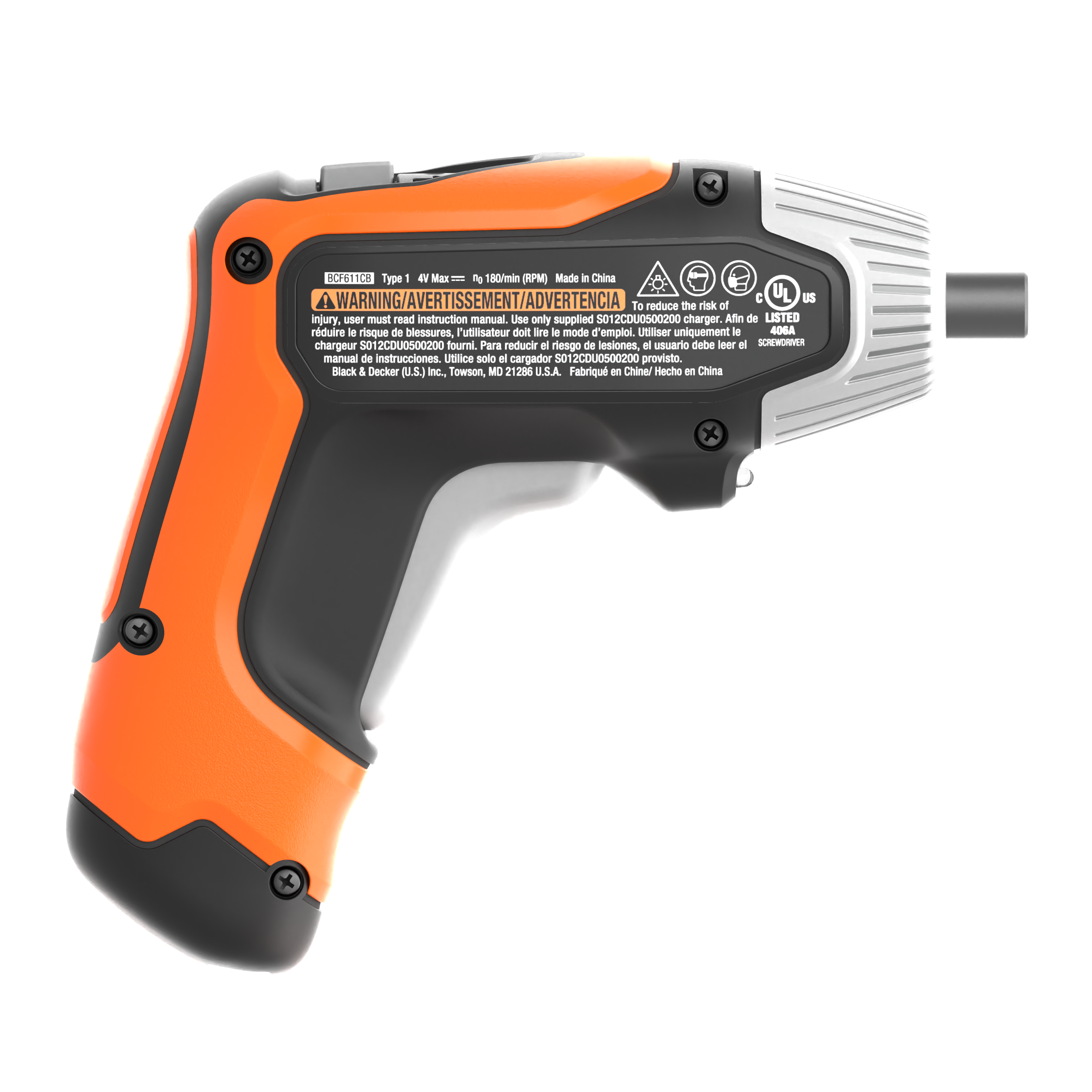 4V MAX* Cordless Screwdriver with 1-inch Screwdriver Bits