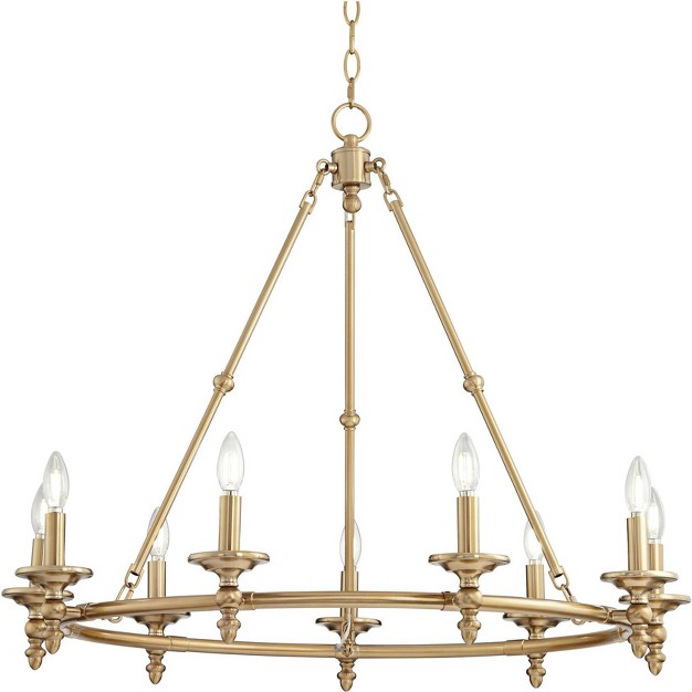 Wide Farmhouse Rustic 9 light Fixture For Dining Room Living House Foyer Kitchen Island Entryway